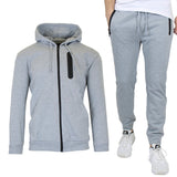 2-Piece Set: Men's Slim Fitting French Terry Hoodie & Jogger