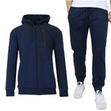 2-Piece Set: Men's Slim Fitting French Terry Hoodie & Jogger