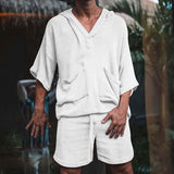 2-Piece Set: Men's Tracksuit Tennis Shirt Shorts and T Shirt Set Set Solid Color V Neck