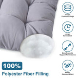 2-Piece Set: Rocking Chair Cushion with Non-Slip Ties Polyester Fiber Filling