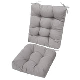 2-Piece Set: Rocking Chair Cushion with Non-Slip Ties Polyester Fiber Filling