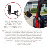 2-Piece Set: Side Mirror Best for 1997-2018 Jeep Wrangler