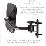 2-Piece Set: Side Mirror Best for 1997-2018 Jeep Wrangler