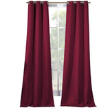 2-Piece Set: Solid Blackout Thermal Grommet Window Curtain Pair Panel
