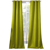 2-Piece Set: Solid Blackout Thermal Grommet Window Curtain Pair Panel