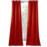 2-Piece Set: Solid Blackout Thermal Grommet Window Curtain Pair Panel
