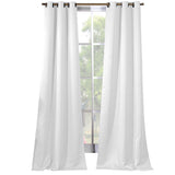 2-Piece Set: Solid Blackout Thermal Grommet Window Curtain Pair Panel