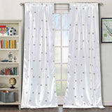 2-Piece Set: Stars Blackout Window Curtain Pair Panel