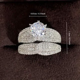 2-Piece Set: Sterling Silver Bridal Ring