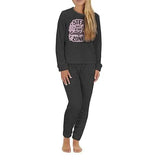 2-Piece Set: Women's Plush Popcorn Knit Top and Jogger Pants Pajama Set (Plus Size)