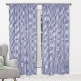 2-Piece Set:100% Cotton Chevron Print Blackout Window Curtain Pair Panel