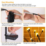 2-Piece: Solar Firefly Lights Swaying Decorative Pathway Lamp
