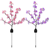 2-Piece: Solar Powered Garden Light Orchid