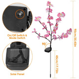 2-Piece: Solar Powered Garden Light Orchid