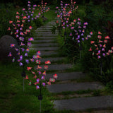 2-Piece: Solar Powered Garden Light Orchid