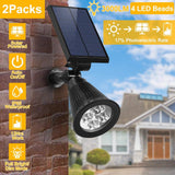 2-Piece: Solar Spotlight Outdoor Dusk Waterproof