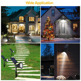 2-Piece: Solar Spotlight Outdoor Dusk Waterproof