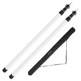 2-Piece: Telescoping Tarp Poles Portable Aluminum Awning Poles