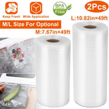 2-Piece: Vacuum Sealer Bag Rolls