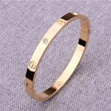2-Piece: Women's Stainless Steel Zircon Inlay Bracelet
