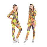 2-Piece: Women's Textured Anti Cellulite Body Shaping Jogger Tracksuit with Hoodie