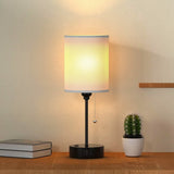 2-Pieces: Bedside Lamps 3 Color Modes USB C+A AC Output Ports Pull Chain