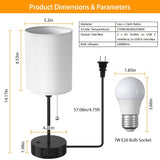 2-Pieces: Bedside Lamps 3 Color Modes USB C+A AC Output Ports Pull Chain