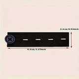2-Pack: Black Interlocking Tape Waistband Extender Buttons for Jeans and Pants