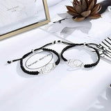 2-Pieces: Classic Vintage Handcuff Charm Friendship Bracelets