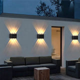 2-Pieces: Outdoor Wall Light Solar Waterproof LED Light