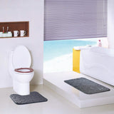 2-Pieces Set: Bathroom Rugs Luxury Flannel Non-Slip
