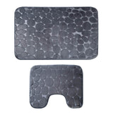 2-Pieces Set: Bathroom Rugs Luxury Flannel Non-Slip