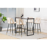 2-Pieces Set: Contemporary Upholstered Barstool