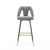 2-Pieces Set: Contemporary Upholstered Barstool
