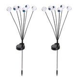 2-Pieces: Solar Scary Eyeball Lights Halloween Decoration Swaying Light