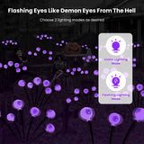 2-Pieces: Solar Scary Eyeball Lights Halloween Decoration Swaying Light