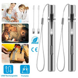 2-Pieces: Stainless Steel Flashlight Repair Water Resistant for Medical Students