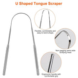 2-Pieces: Tongue Scraper Cleaner Stainless Steel