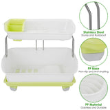 2-Tier Dish Drying Rack Cutlery Drainer