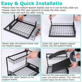 2-Tier Under Sink Organizer Pull Out Basket Storage