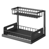 2-Tier Under Sink Organizer Pull Out Basket Storage