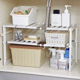 2-Tier Under Sink Organizer Retractable Space Saving Storage