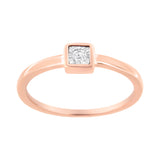 14K Rose Gold Plated .925 Sterling Silver 1/20 cttw Miracle Set Diamond Promise Ring (J-K Color, I1-I2 Clarity) - Size 6