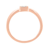 14K Rose Gold Plated .925 Sterling Silver 1/20 cttw Miracle Set Diamond Promise Ring (J-K Color, I1-I2 Clarity) - Size 6