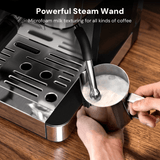 Kismile Espresso Machine, Semi-Automatic Coffee Maker with Bean Grinder and Milk Frother Steam Wand