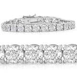 20 Ct Lab Grown Diamond Tennis Bracelet 14k White Gold 7"