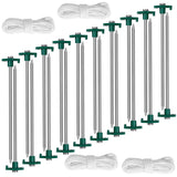 20-Piece: 9.8-Inch Tent Pegs Ropes Set