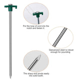 20-Piece: 9.8-Inch Tent Pegs Ropes Set