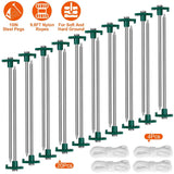 20-Piece: 9.8-Inch Tent Pegs Ropes Set