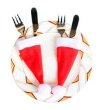 20-Piece: Christmas Santa Hat Silverware Storage Bag